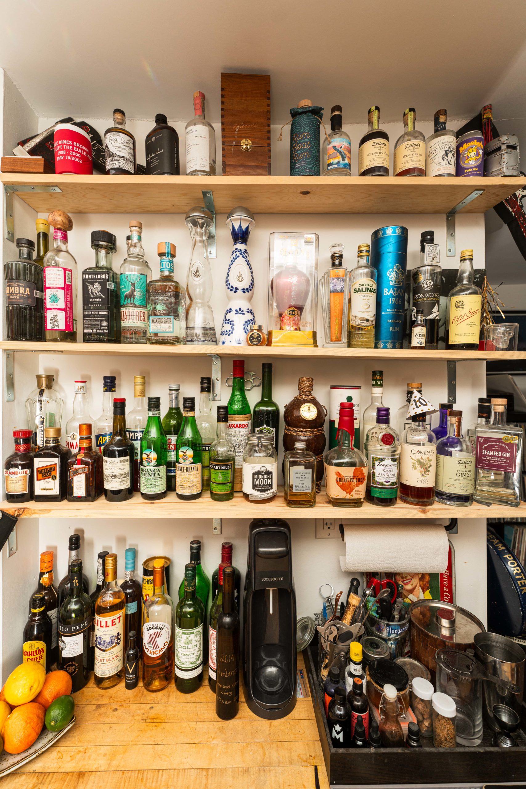 A closer look at McMeekin's sizable liquor collection
